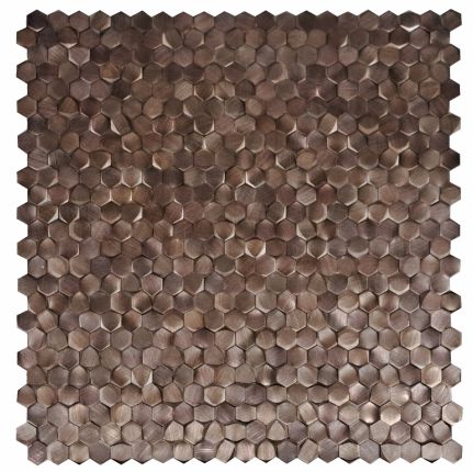 hexagon-aluminium-copper dekor-burkolat-taylor-design-Hexagon alumínium copper